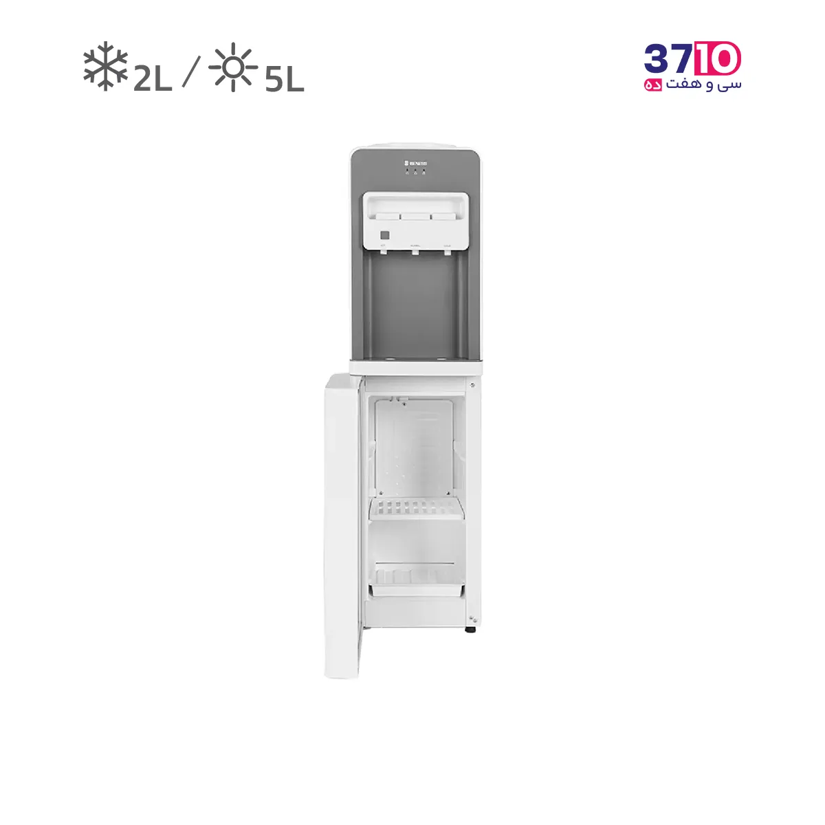 آبسردکن ایستاده بنس مدل BW-S609/G سفید پنل سیلور یخچال دار