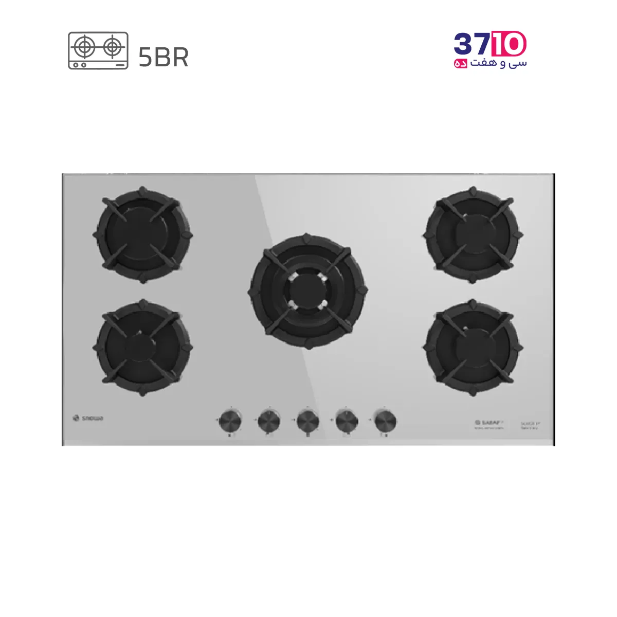 اجاق گاز صفحه ای اسنوا مدل SGH5-90202G پنج شعله شیشه سفید
