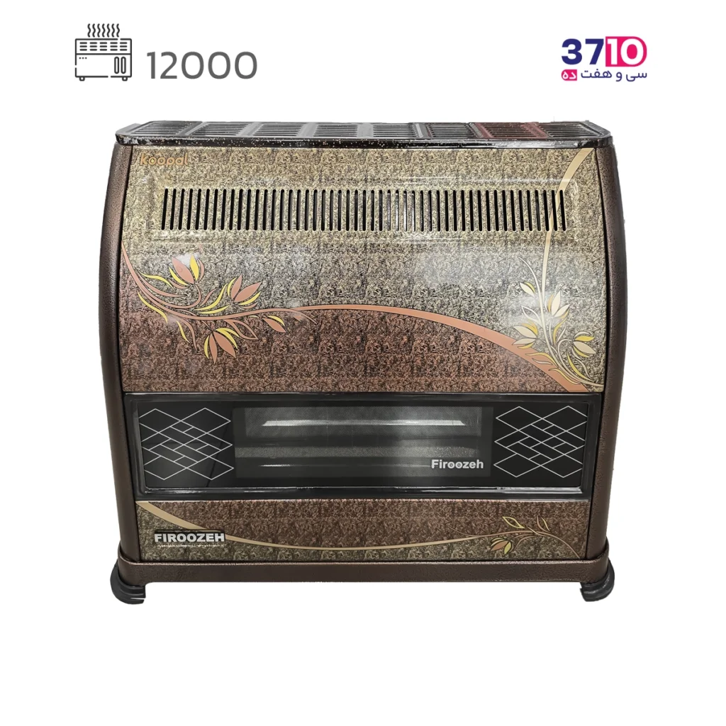 بخاری فیروزه مدل 12000 طرح گل