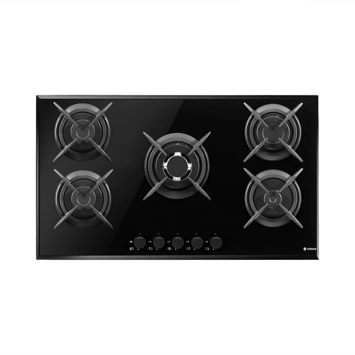 اجاق گاز صفحه ای اسنوا مدل SGH5-90203G پنج شعله شیشه مشکی