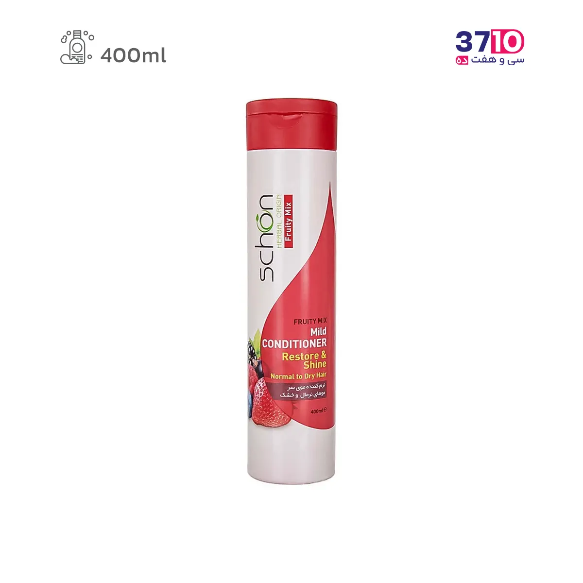 آرایشی نرم کننده موی سر شون مدل فروتی میکس مناسب موهای رنگ شده و آسیب دیده  حجم 400 میلی لیتر