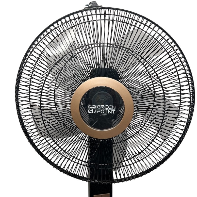 پنکه پایه بلند گرین پوینت مدل SF40-D6R کنترل دار مشکی رزگلد